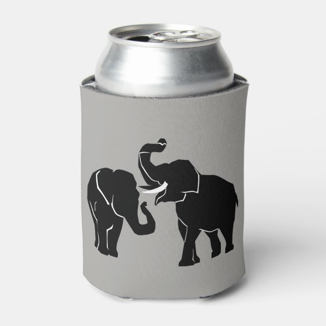 Couple Elephant Can Cooler - Choose Colours (Can Front)