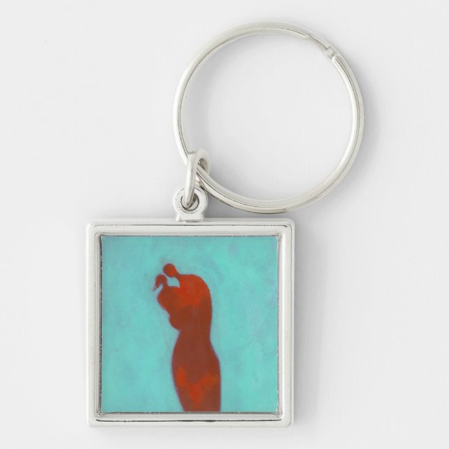 Couple Embracing Key Ring (Front)