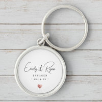Couple Engagement Rose Gold Heart Keepsake