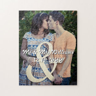 Couple Engagement Wedding Photo, Custom Gift Jigsaw Puzzle
