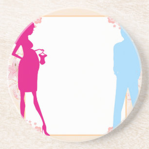 couple expecting baby coaster