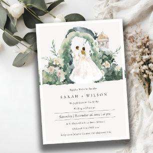 Couple Floral Garden Arch Botanical Wedding Invite