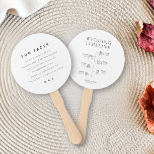 Couple fun facts, wedding order of events hand fan
