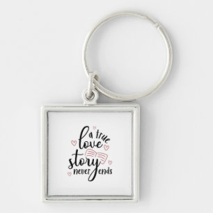 Couple Gift A True Love Story Never End Key Ring