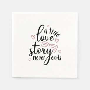Couple Gift A True Love Story Never End Napkin