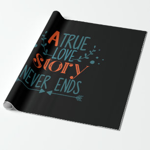 Couple Gift A True Love Story Wrapping Paper
