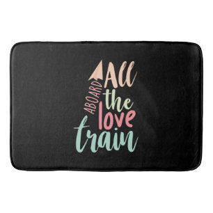 Couple Gift All The Love Train Bath Mat