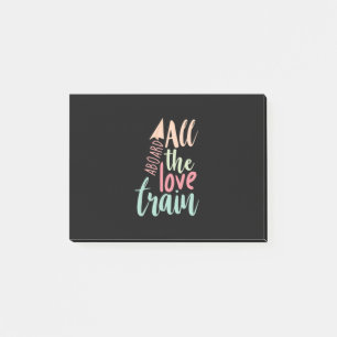 Couple Gift All The Love Train Post-it Notes