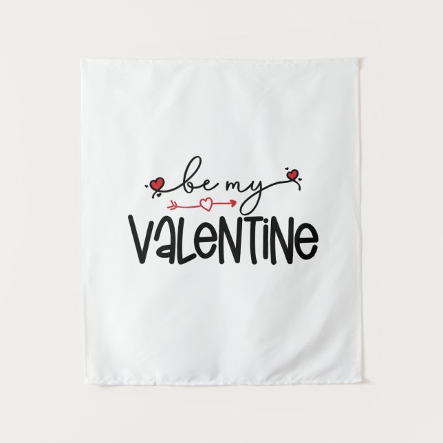Couple Gift Be My Valentine Tapestry (Front)