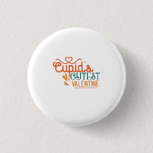 Couple Gift Cupid's Cutest Valentine 3 Cm Round Badge