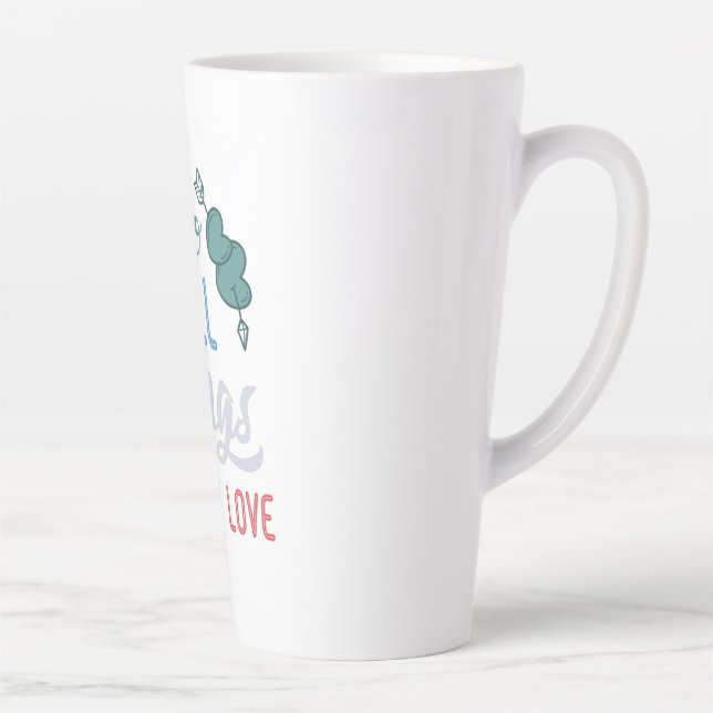 Couple Gift Do All Things With Love Latte Mug (Right)