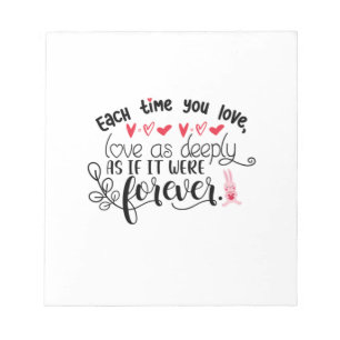 Couple Gift Each Time You Love Forever Notepad