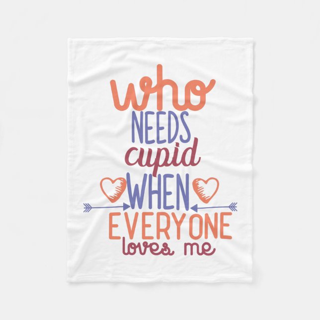 Couple Gift Everyone Loves Me Fleece Blanket (Front)