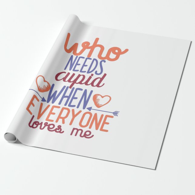 Couple Gift Everyone Loves Me Wrapping Paper (Unrolled)