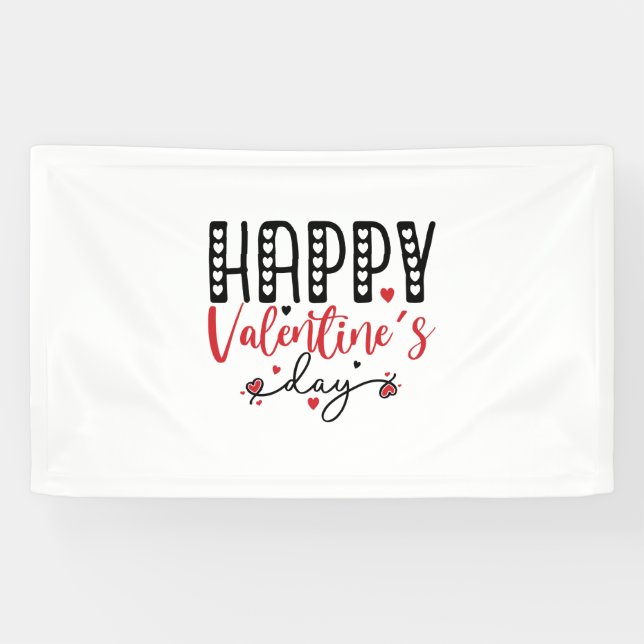 Couple Gift Happy Valentine Day Banner (Horizontal)
