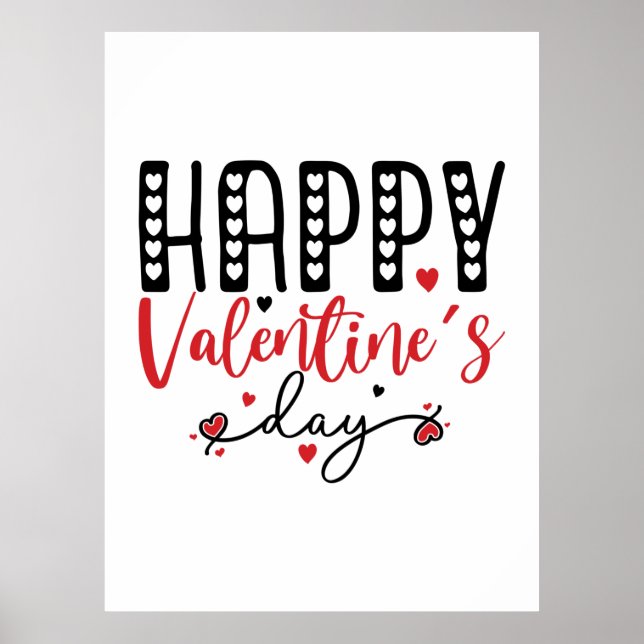 Couple Gift Happy Valentine Day Poster (Front)