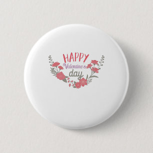 Couple Gift Happy Valentine's Day 6 Cm Round Badge