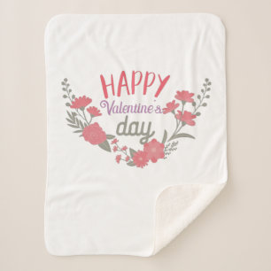 Couple Gift Happy Valentine's Day Sherpa Blanket