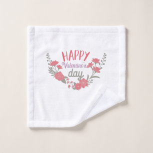 Couple Gift Happy Valentine's Day Wash Cloth