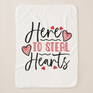 Couple Gift Here Is My Heart Sherpa Blanket