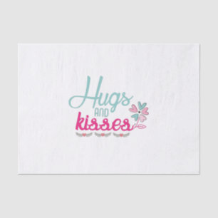 Couple Gift Hugs And Kisses Flower Tissue Paper