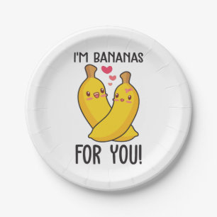 Couple Gift I Am Bananas For You Paper Plate