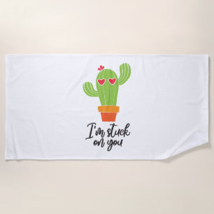 Couple Gift I Am On You Beach Towel