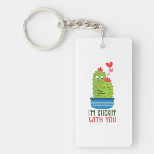 Couple Gift I Am Stickin With You Key Ring