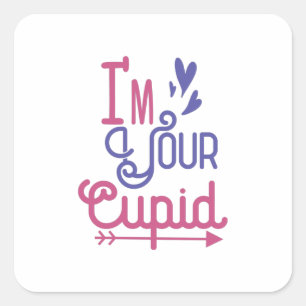Couple Gift I Am Your Lovely Cupid Square Sticker