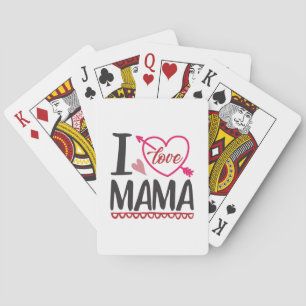 Couple Gift I Love Mama Playing Cards