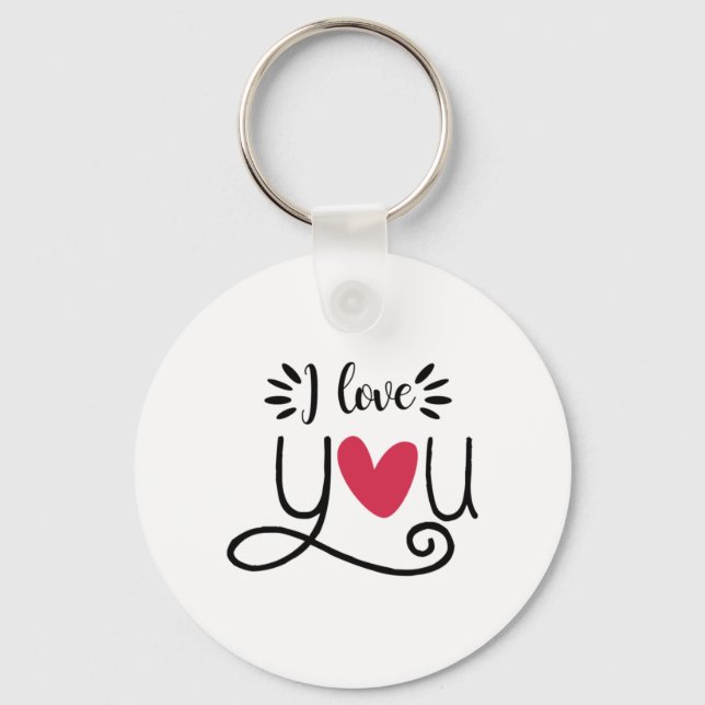 Couple Gift I Love You Key Ring (Front)