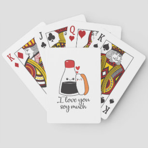 Couple Gift I Love You Soy Much Playing Cards