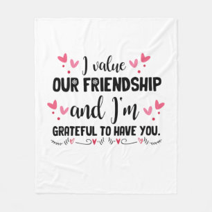 Couple Gift I Value Our Friends Fleece Blanket