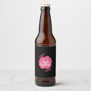 Couple Gift I Will Be Your Cupid Beer Bottle Label