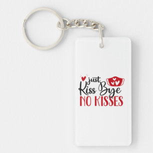 Couple Gift Just Kiss Bye Key Ring