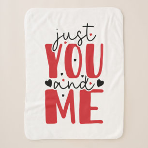 Couple Gift Just You And Me Sherpa Blanket