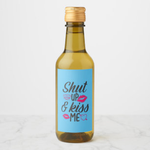 Couple Gift Kiss Me Wine Label