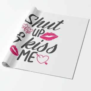 Couple Gift Kiss Me Wrapping Paper
