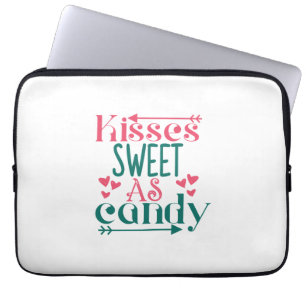Couple Gift Kisses Sweet As Candy Laptop Sleeve