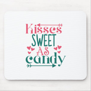 Couple Gift Kisses Sweet As Candy Mouse Mat