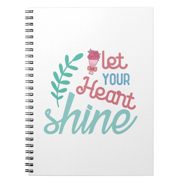 Couple Gift Let Your Heart Shine Notebook (Front)