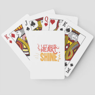 Couple Gift Let Your Heart Shine Playing Cards