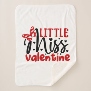Couple Gift Little Miss Valentine Sherpa Blanket