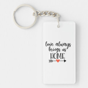Couple Gift Love Always Brings Us Home Key Ring