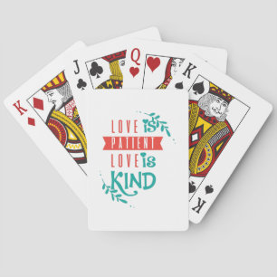 Couple Gift Love Is Kind Playing Cards