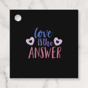 Couple Gift Love Is The Answer Favour Tags