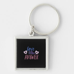 Couple Gift Love Is The Answer Key Ring