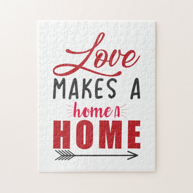Couple Gift Love Makes A Home Jigsaw Puzzle (Vertical)