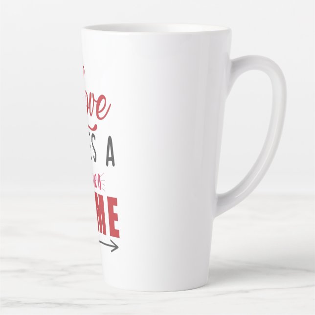 Couple Gift Love Makes A Home Latte Mug (Right)