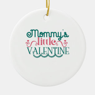 Couple Gift Mummy's Little Valentine Ceramic Tree Decoration